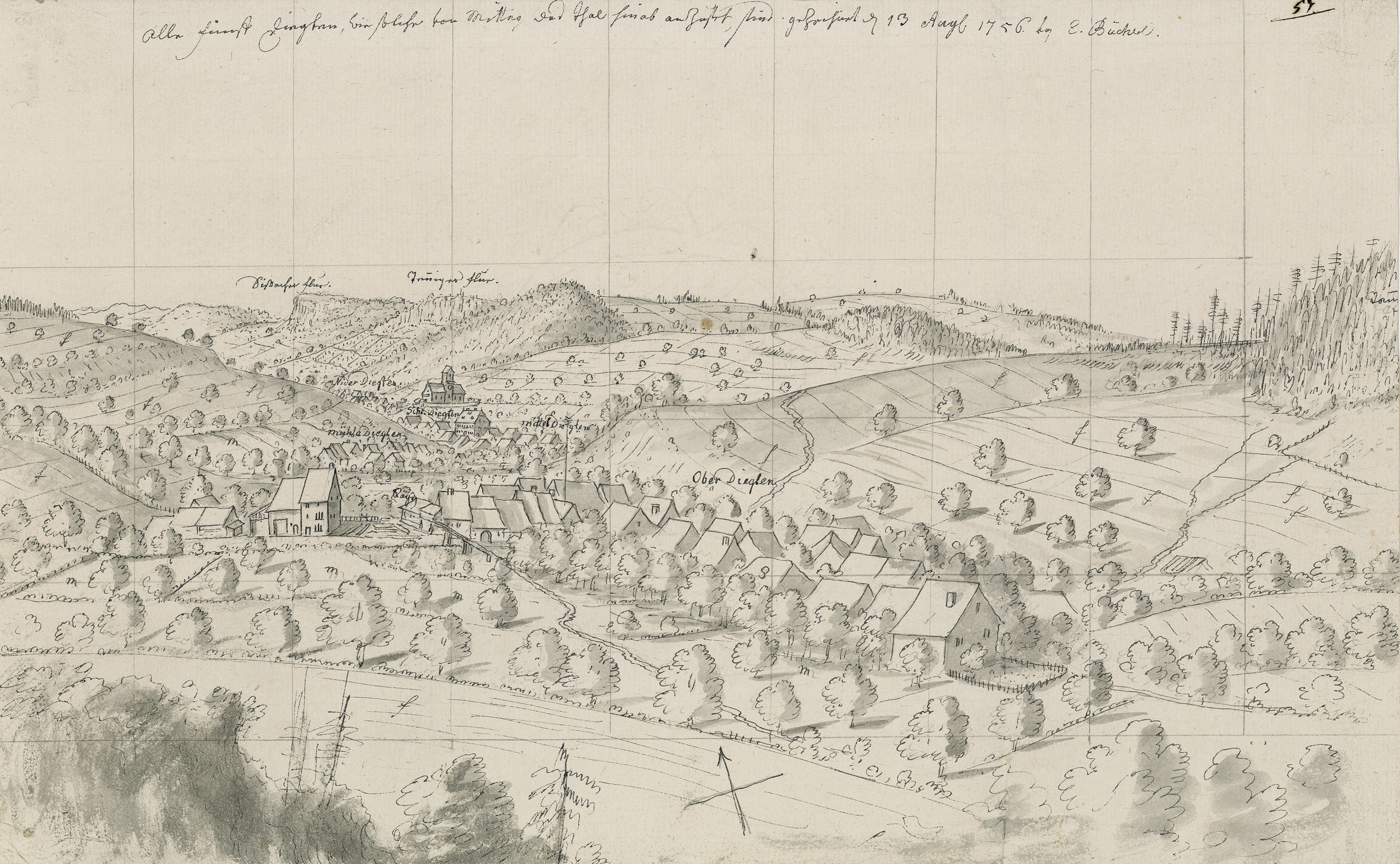 EMANUEL BÜCHEL, 1756, „Alle fünf Diegten